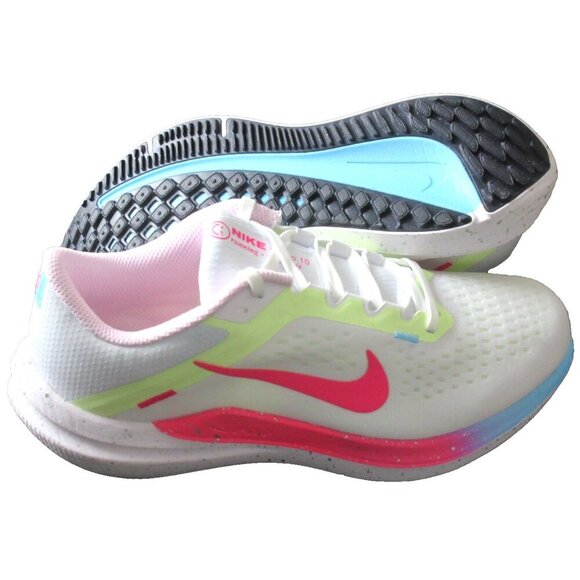 Nike Women's Air Winflo 10 Running Shoes White Hyper Pink Barely Volt Sizes NEW - Picture 2 of 5